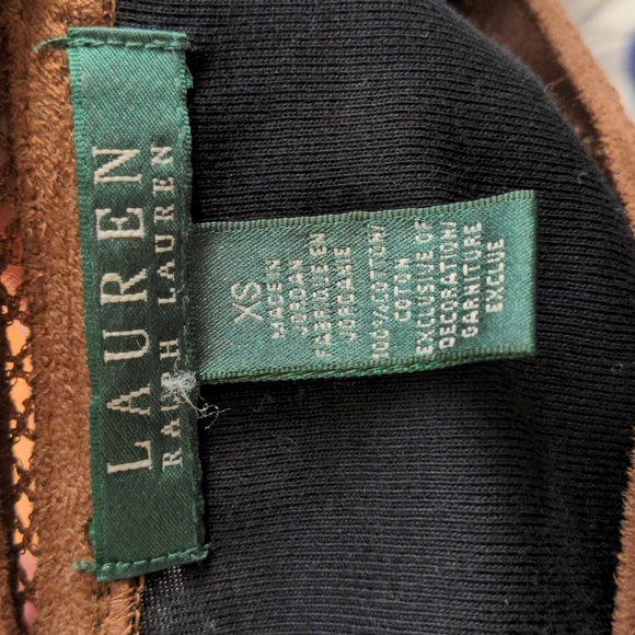 Extra small Lauren Ralph Lauren black and brown long sleeve shirt - Picture 4 of 4